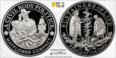 2020 £2 Mayflower 400th Anniversary U.S. Silver Proof Set First Strike PR69DCAM