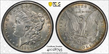 1887-O $1 AU58