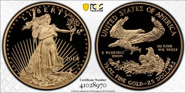 2014-W $25 Gold Eagle First Strike PR70DCAM