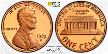 1983-S 1C PR69DCAM