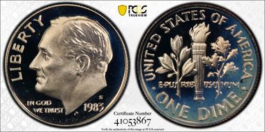1983-S 10C PR69DCAM