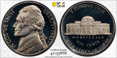 1983-S 5C PR69DCAM