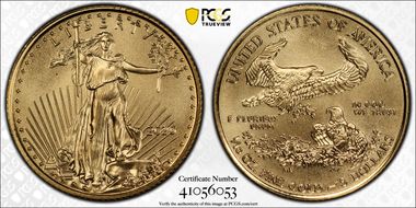 2020 $5 Gold Eagle MS70