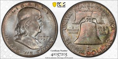 1957-D 50C MS67FBL