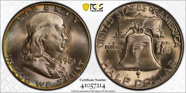 1961-D 50C MS66+ FBL