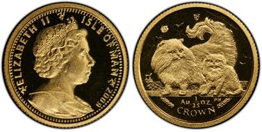 2009-PM 1/25 Cr Chinchilla Cat Au KM-1383 MS68