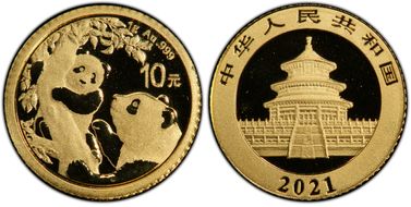2021 10 Yn Panda Gold MS70
