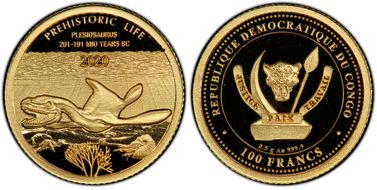 2020 100 Fr Plesiosaurus Au Prehistoric Life PR70DCAM