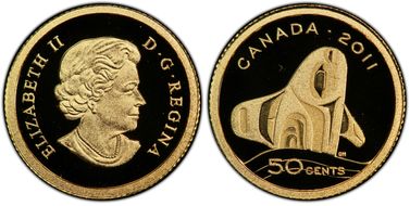 2011 50C Orca Whale Gold PR70DCAM