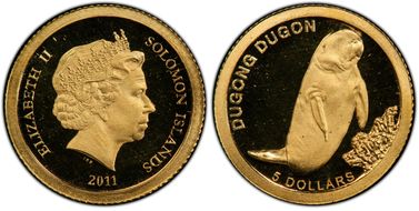 2011 $5 Dugong Dugon PR69DCAM