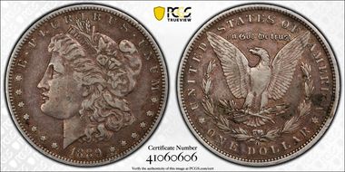 1889-O $1 VAM 1A Clashed E VF30