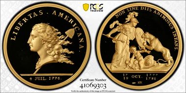 (1776) AV Medal Libertas Americana 2004 Restrike PR70DCAM