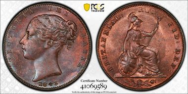 1843 1/4D S-3950 MS63BN