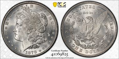 1878 7TF $1 Reverse of 1878 MS63