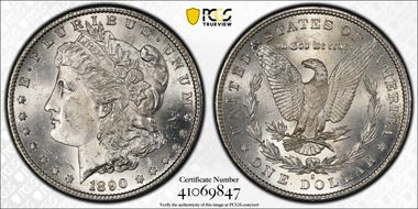 1890-S $1 MS62