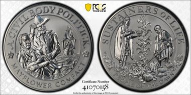 2020 Medal Mayflower 400th Anniversary Reverse Proof PR70