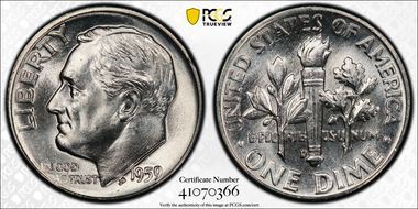 1959-D/D 10C RPM, FS-504 MS66FB