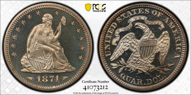 1874 25C Arrows PR66CAM