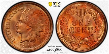 1896 1C MS66RD