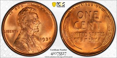 1939 1C MS67+ RD