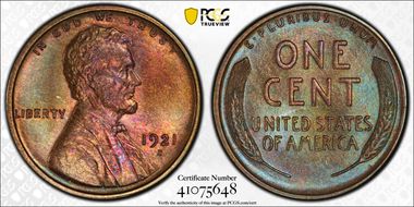 1921-S 1C MS64BN