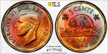 1942 5C Tombac MS63