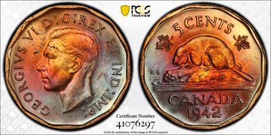 1942 5C Tombac MS63