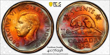 1942 5C Tombac MS63