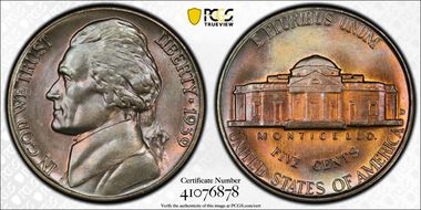 1939-D 5C Reverse of 1940 MS67+ FS