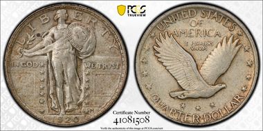 1920 25C Clashed Dies FS-401 AU50