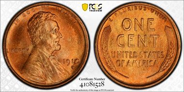 1910-S 1C MS66+ RD