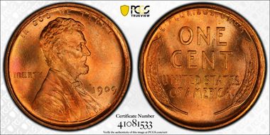 1909 1C Lincoln MS67+ RD