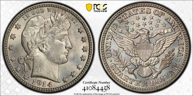 1914-D 25C MS66