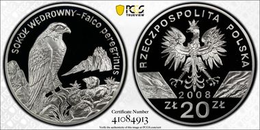 2008 MW 20 Zl Peregrine Falcon PR70DCAM