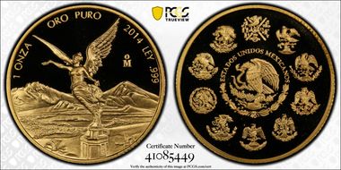 2014-Mo Onza Libertad Gold PR70DCAM