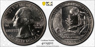 2020-W 25C Marsh-Billings-Rockefeller NP V75 MS65