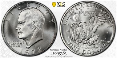 1972-S $1 Silver MS69