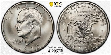 1972-S $1 Silver MS68