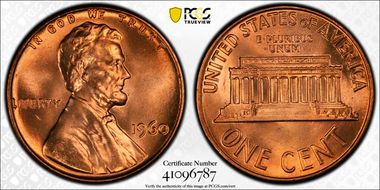 1960 1C Large Date MS67RD