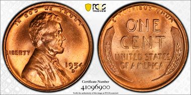 1954-D 1C MS66RD