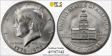 1976-S 50C Silver MS68