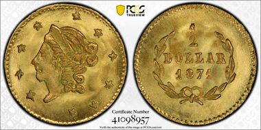 1871 G50C BG-1011 MS67+