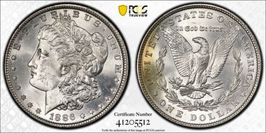 1886 $1 MS62