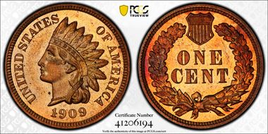 1909 1C Indian PR65RB