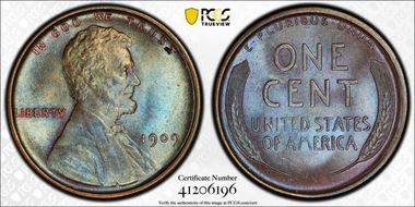1909 1C Lincoln MS64BN