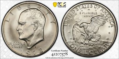 1972-S $1 Silver MS69