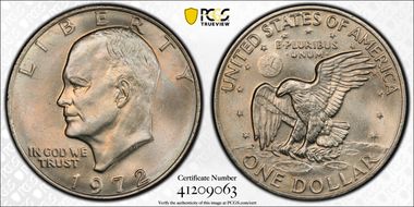 1972 $1 Type 2 MS65