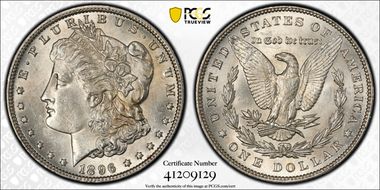 1896 $1 MS62