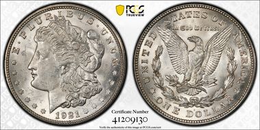 1921-D $1 MS64