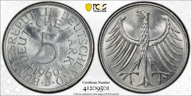 1960-D 5 Mk J-387 MS64